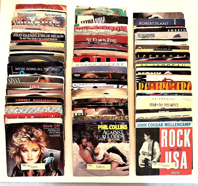 45 RPM'S OF the 80'sPART 2 YOU PICK PopRockSoulCountryNovelty