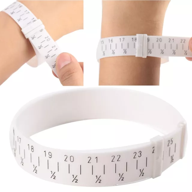 Bracelet Ring Sizer Measure Tool Gauge Plastic Finger Sizing Finder Reusable UK