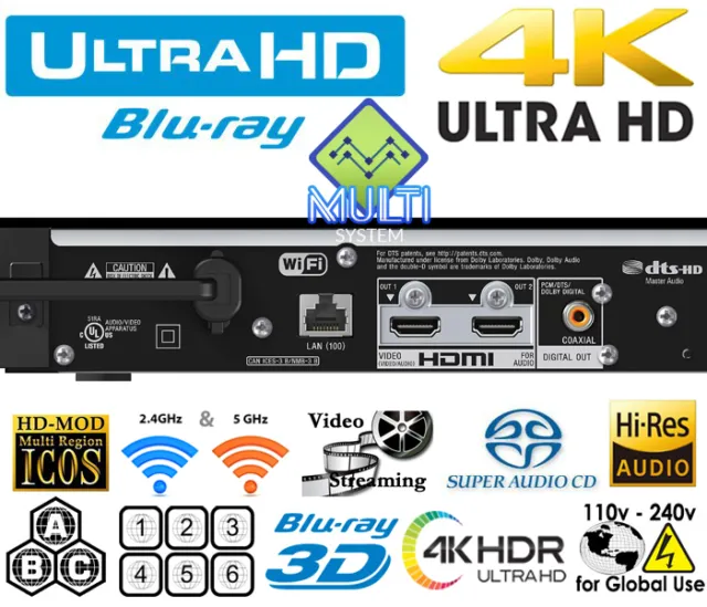 Sony X800M2 UHD 4k All Region Free DVD and Zone ABC Blu Ray Player 3