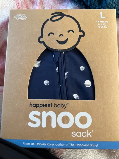 SNOO Happiest Baby Sack Swaddle Wrap Blue Large 4-6 Months