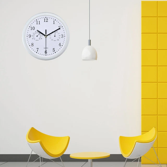Moderno reloj sin bordar con humedad y temperatura
