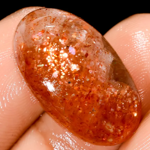 100% Natural Sunstone Oval Shape Cabochon Loose Gemstone 15 Ct 22X12X6mm X-20685