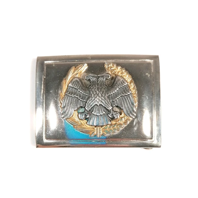 Metal Belt Buckle Genuine Serbian Military Two Headed Eagle for Army Belts