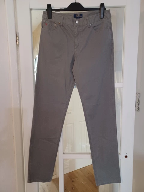 Polo ragazzo Ralph Lauren cachi mosca cerniera W30 taglia 20 L33