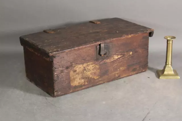 Rare Pilgrim Period 17Th C American Bible Box Untouched Original Attic Surface