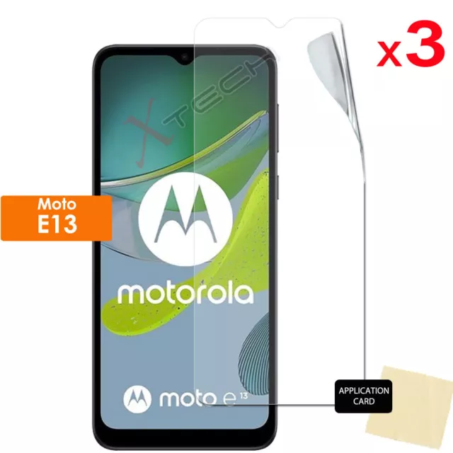 3 Pack CLEAR Screen Protector Cover Guards for Motorola Moto E13