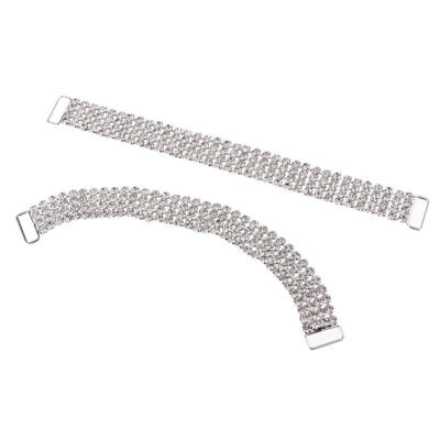 Yomoo 4pcs/Lotto 120 mm Bikini Swimwear connettori Fascino Catena in Metallo Bottoni Strass Fibbia per Costumi da Bagno 