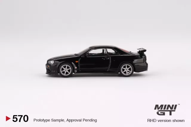 MINI GT - Nissan Skyline GT-R (R34) V-Spec Black Pearl - Diecast Car 1:64 UK 2