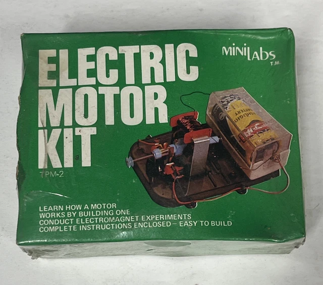 ELECTRIC MOTOR MINILABS Science Kit Vintage In Sealed Box Build A Motor