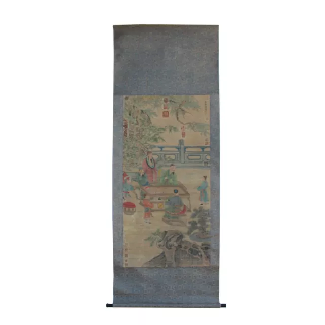 Chinese People Color Ink Scroll Painting Museum Quality Wall Art cs5645S Chinese People Color Ink Scroll Painting Museum Quality Wall Art cs5645S