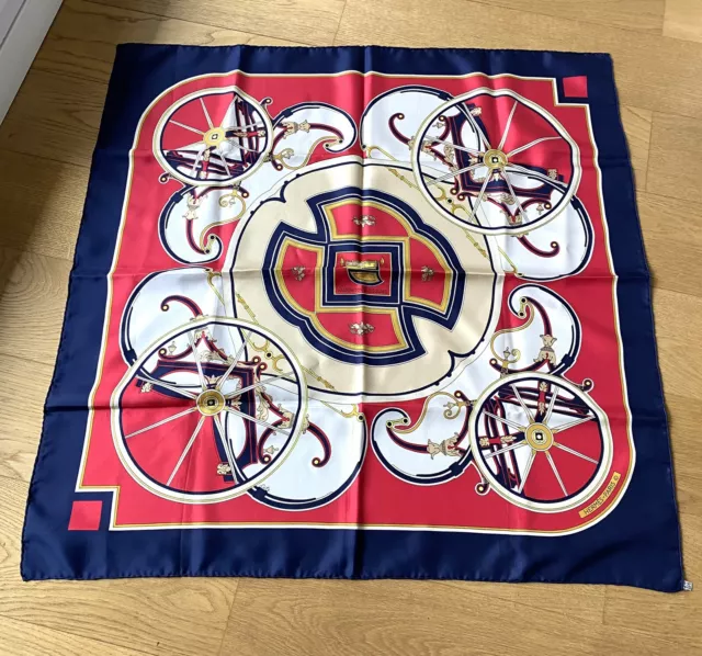 Foulard Hermes Washington’s 1978 Caty Carré soie  silk scarf ancien Collection 2