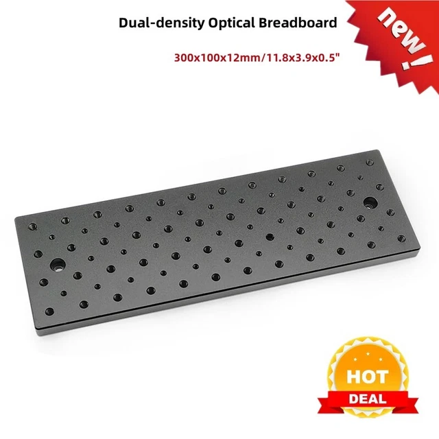 Dual-density Optical Breadboard Aluminum Alloy 300x100x12mm/11.8x3.9x0.5" #NEW