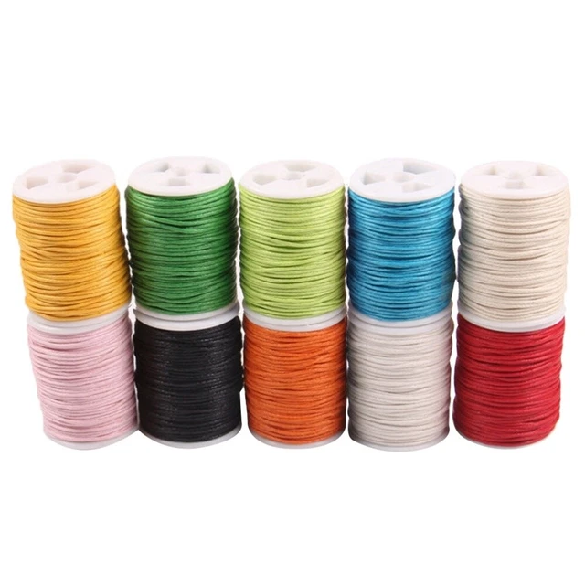 10 piezas de hilo de coser de cuero colgante de perlas para pulseras línea de cera