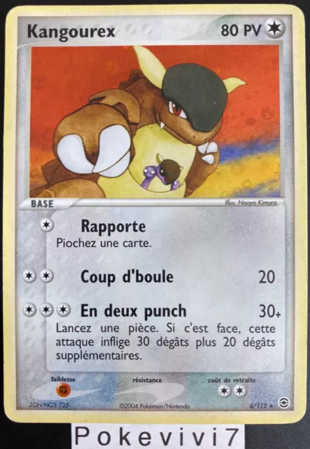 Carte Pokemon KANGOUREX 6/112 Holo Reverse Bloc EX Rouge Feu Vert Feuille FR