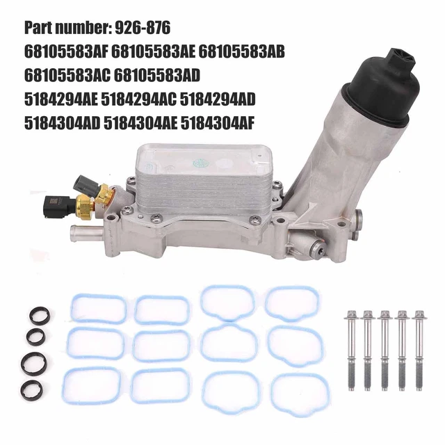 NEW UPGRADE OIL Cooler Filter Housing For 20112018 Chrysler Dodge Ram