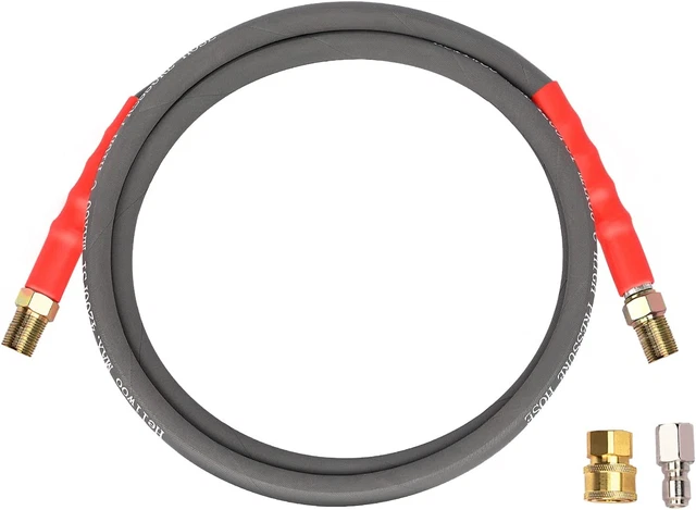 Pressure Washer Whip Hose 5FT, 1/4'' Hose Reel Connector Hose for High Power Was