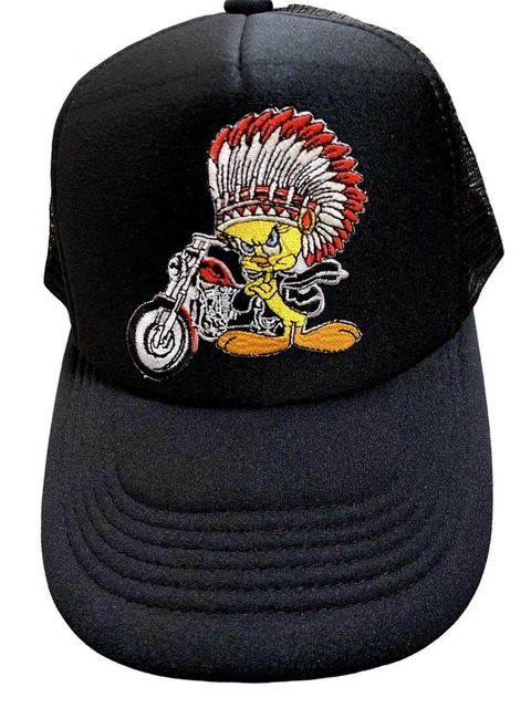 Cap Tweety Indian Chief Patch Mesh Black Japan