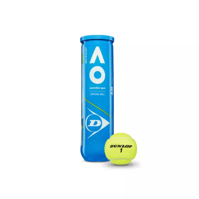 New Australian Open Offical Dunlop Tennis 4 Balls Can