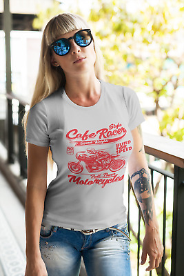 Cafe Racer Motorcycles Speed Knights Biker Women's T-Shirt | Screen Printed