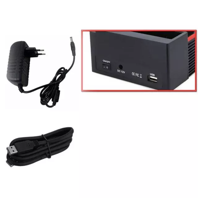 Docking station multifunzione 3 hard disk lettore hd ide sata 2,5” 3,5 usb pc sd 2