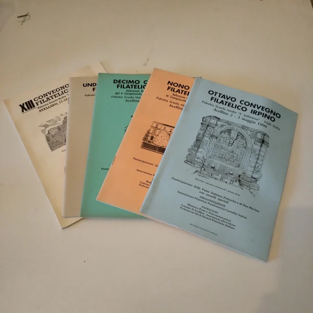 Avellino opuscoli convegno filatelico irpino vari anni vedi descrizione