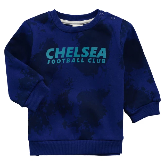 Felpa bambino Chelsea Football (taglia 3-6 m) blu cravatta tie tintinnio - Nuova