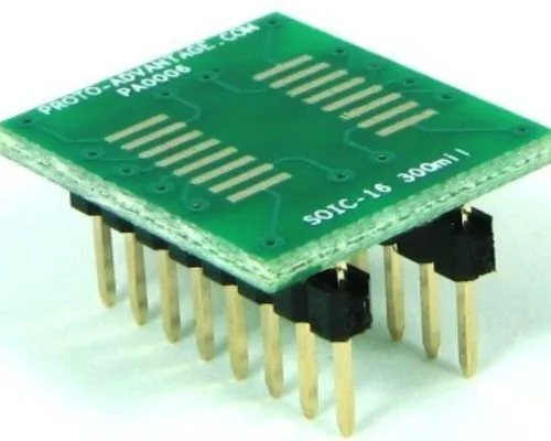 qty 2 Protoadvantage Pa0006 Soic16 To Dip16 Smt Adapter 1.27 Mm Pitch 300 Mil
