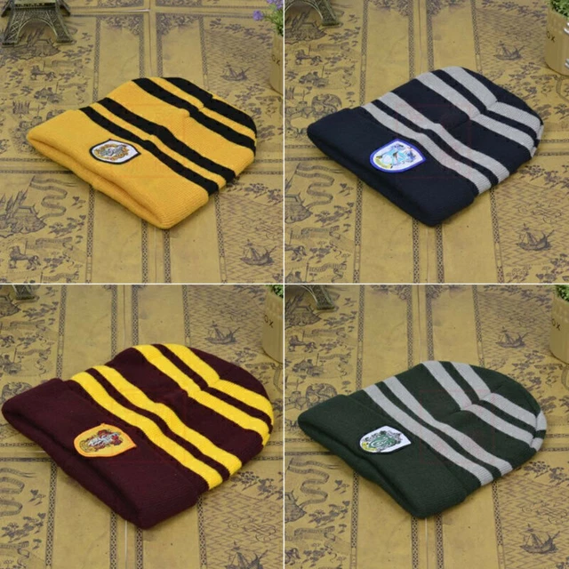 HARRY POTTER KNITTED Cap Gryffindor Hufflepuff Ravenclaw Beanie Hat