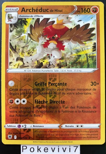 Carte Pokemon ARCHEDUC 082/189 Holo REVERSE Epée et Bouclier 10 EB10 FR NEUF
