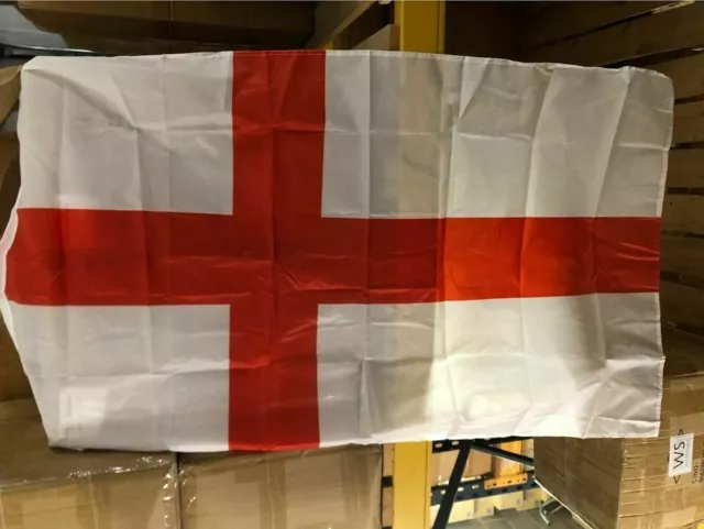 Large England Flag FAULTY Off Centre Slightly 3x5ft Country Football St George