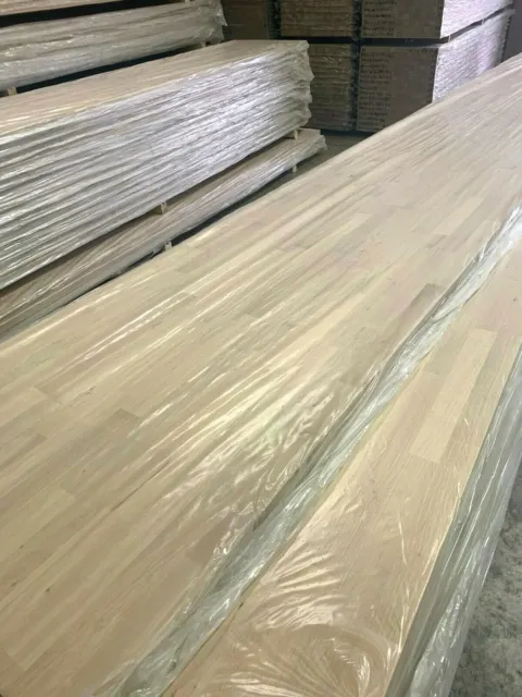 SOLID OAK WORKTOP 40mm STAVES! 1M 2M 3M, 40mm/27mm thick  natural grade