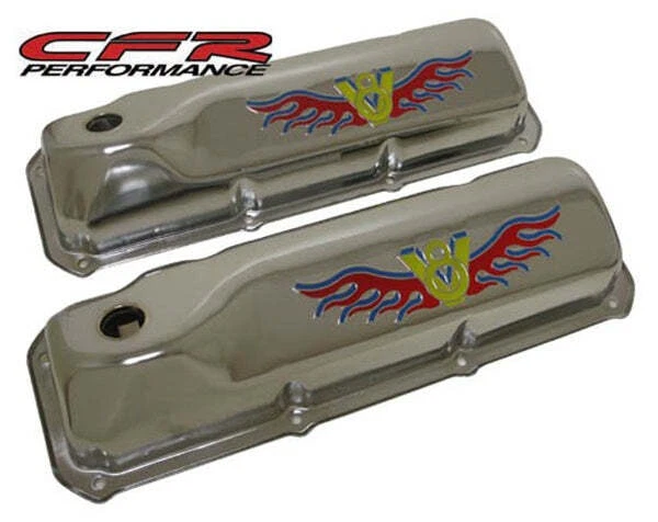 For 1969-8M-BOSS 302 STEEL VALVE COVERS 3 COLOR V8 LOGO