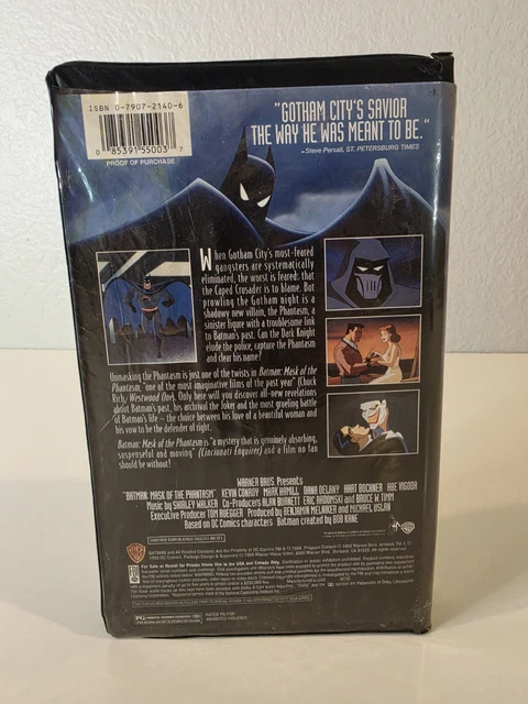 WARNER BROS. BATMAN: Mask of the Phantasm VHS £7.18 - PicClick UK