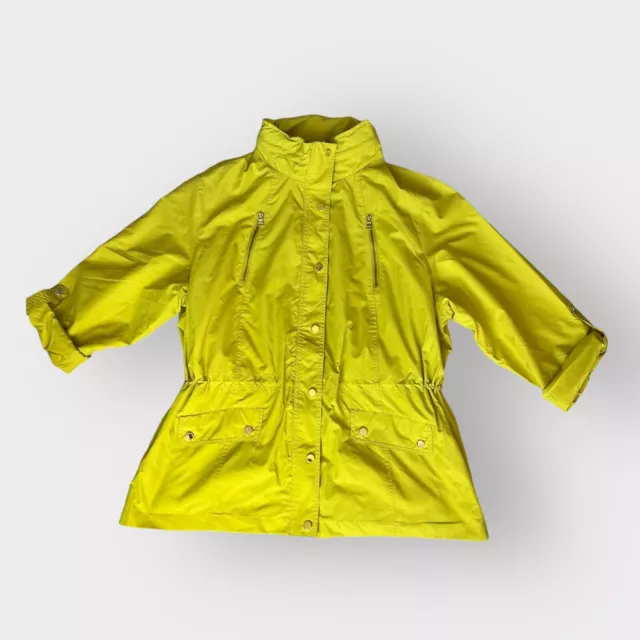 Style & Co Coral Tuck Zip Hooded Windbreaker Sport Anorak Jacket
