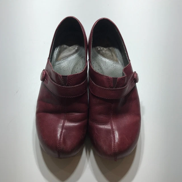 Dansko Professional Clog Shoes Womens Size 8.5-9/39 EU Womens Red Slip On Heeled