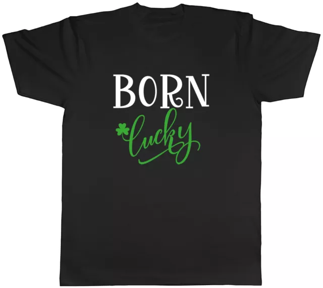 Born Lucky Clover Mens Unisex T-Shirt Tee