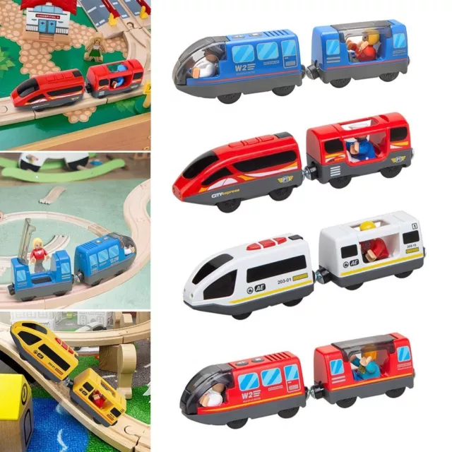 Car Toys Train Battery Operated For Wooden Train Track Compatible With Brio