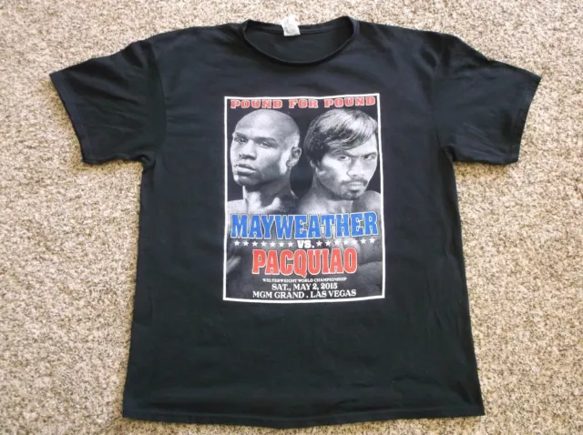 2015 Mayweather vs Pacquiao "Welterweight World Championship" T Shirt Size XL