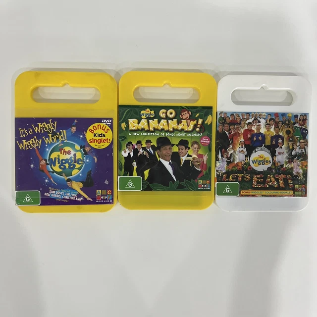 THE WIGGLES ORIGINAL Cast DVD Bundle X 3 Tested Working Wiggly World ...