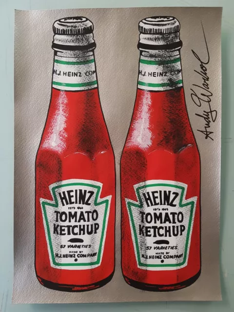 Andy Warhol Hand Signed. 'Heinz'. Watercolor On Paper. Pop Art