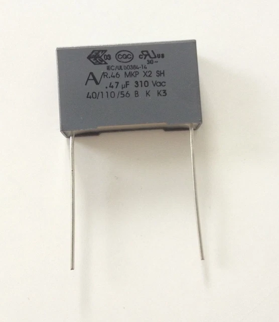 CONDENSATEUR MKP X2 0.47uF 0.47µF 470nF 474K 275V 310V 22,5mm EUR 3,39 ...