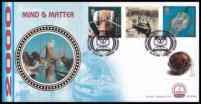 2000 GB Mind & Matter Benham BLCS190b FDC Information & Education Norwich SHS