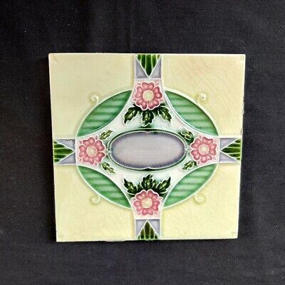 H & R 1940s H&r Johnson Ltd.Majolique Nouveau Architecture Meubles Tuile 4pcs Anglais 