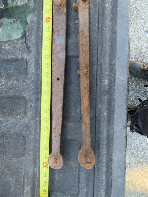 Primitive Antique Hand Forged Barn Door Strap Hinge Gate Iron 48” Long 1.5” Wide 3