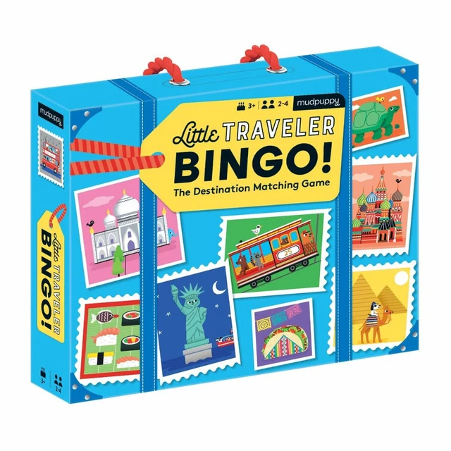 Mudpuppy Little Traveler Bingo – Fun, Easy to Play Matching Game for Families...