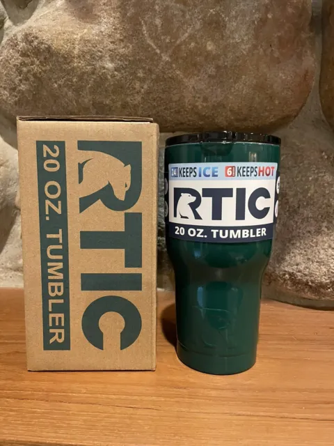 RTIC 20 oz New Tumbler Hot Cold Double Wall Vacuum Insulated Green