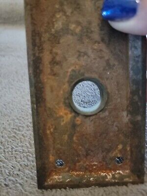 Vintage Cast Iron SARGENT Door Plate, Backplate Escutcheon with Twist Lock Latch 3