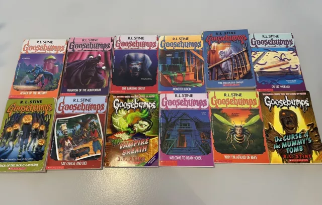 Goosebumps Bulk Lot 11 Books By RL Stine 1990s Vintage Horror Scholastic