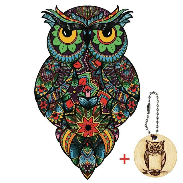 Owl Shaped Jigsaw Puzzle Adults Kids Christmas Gift Interactive Fabulous Games