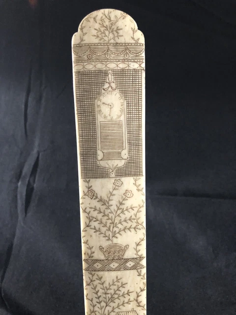 Antique Real Scrimshaw Busk. 1800’s. Antique